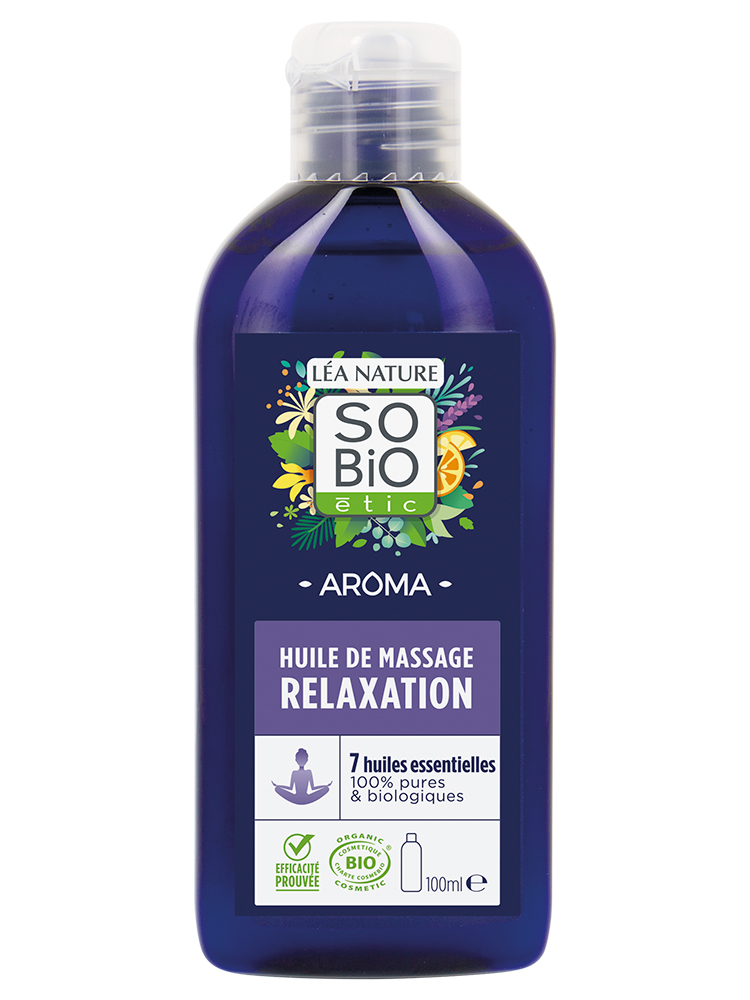 Léa Nature SO BIO étic Aroma Huile de Massage Relaxation Biologique 100 ML